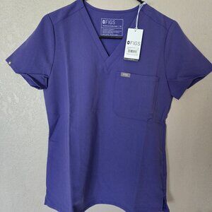 Figs XS Wayfarer Purple Scrub Top